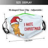 yanfind Isolated Santa Cat Christmas Cute Xmas Winter Crossed Claus Anger Arms Hate Dust Washable Reusable Filter and Reusable Mouth Warm Windproof Cotton Face