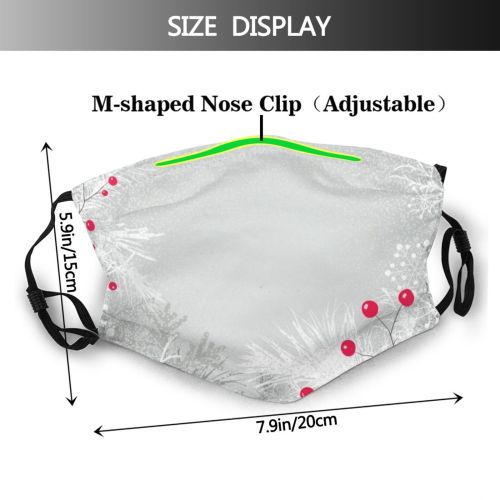 yanfind Poland Twig Landscape Reindeer Tree Evergreen Snow Branch Event Forest Treelined Berry Dust Washable Reusable Filter and Reusable Mouth Warm Windproof Cotton Face
