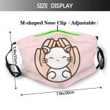 yanfind Isolated Brand Emblem Cat Kitty Cute Hugs Hug Design Take Pet Branding Dust Washable Reusable Filter and Reusable Mouth Warm Windproof Cotton Face