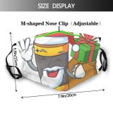 yanfind Candy Noel Santa Smile Emoticon Capacity Snow Christmas Cute Watt Mascot Xmas Dust Washable Reusable Filter and Reusable Mouth Warm Windproof Cotton Face