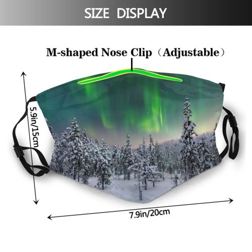 yanfind Ice Atmospheric Europe Frost Dramatic Mood Fjord Arctic Landscape Frozen Finnish Tranquility Dust Washable Reusable Filter and Reusable Mouth Warm Windproof Cotton Face