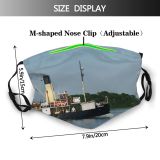 yanfind Vehicle Steamship Ship Vessel Survey Steamboat Boat Sea Ship Watercraft Channel Transportation Dust Washable Reusable Filter and Reusable Mouth Warm Windproof Cotton Face