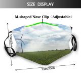 yanfind Field Scenery Sky Field Cloud Landscape Sky Lot Turbine Cloudy Clouds Grassland Dust Washable Reusable Filter and Reusable Mouth Warm Windproof Cotton Face