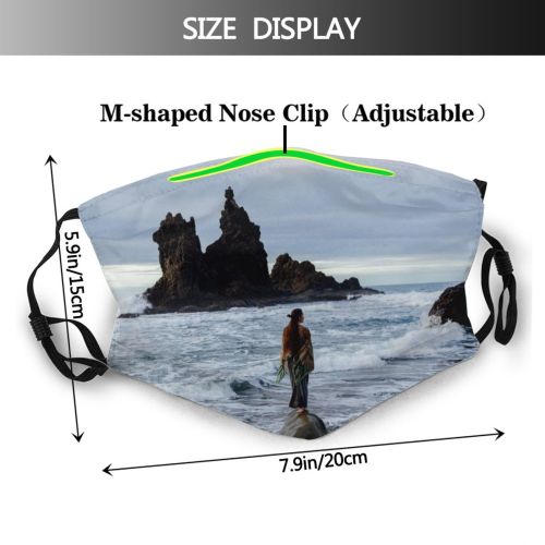 yanfind Lady Shore Coast Freedom Vacation Attractive Seaside Leisure Recreation Unrecognizable Stroll Anonymous Dust Washable Reusable Filter and Reusable Mouth Warm Windproof Cotton Face