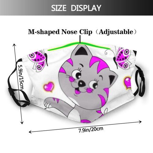 yanfind Calligraphy Fashion Artwork Little Slogan Cute Wonderful Cheerful Child Vintage Baby Design Dust Washable Reusable Filter and Reusable Mouth Warm Windproof Cotton Face