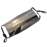 yanfind Winter HDR Horizon Lake Natural Sun Cloud Landscape Sea Sky Reflection Dock Dust Washable Reusable Filter and Reusable Mouth Warm Windproof Cotton Face