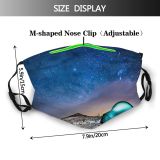 yanfind Exploration Infinity Star Majestic Tranquility Scene Night Snow Tent Space UK Scenics Dust Washable Reusable Filter and Reusable Mouth Warm Windproof Cotton Face