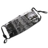 yanfind Winter Watercourse Resources Waterfall Tree Ice Ice Branch Winter Freezing Snow Waterfall Dust Washable Reusable Filter and Reusable Mouth Warm Windproof Cotton Face
