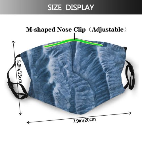 yanfind Ice Shot Footage Snowy Frozen Drone Aerial Mountains Winter Glacial Topography Outdoor Dust Washable Reusable Filter and Reusable Mouth Warm Windproof Cotton Face