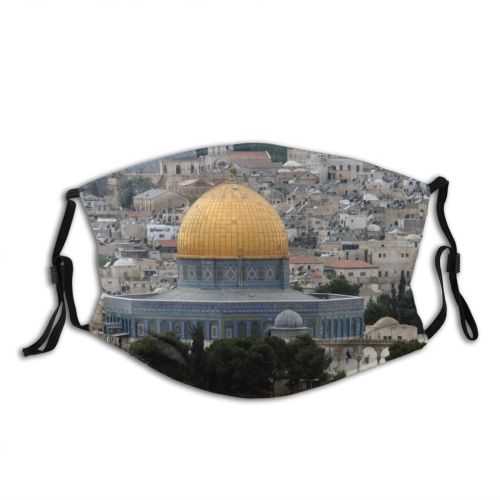 yanfind Islam Building Holy Israel Old Place Place Center Golden Historic History Antic Dust Washable Reusable Filter and Reusable Mouth Warm Windproof Cotton Face