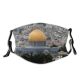 yanfind Islam Building Holy Israel Old Place Place Center Golden Historic History Antic Dust Washable Reusable Filter and Reusable Mouth Warm Windproof Cotton Face