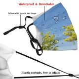 yanfind Spring Sky Spring Woody Leaves Landscape Sky Plant Light Branch Life Flower Dust Washable Reusable Filter and Reusable Mouth Warm Windproof Cotton Face