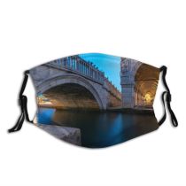 yanfind Italia Sunset Venice Exposure Palace Historic Bridge Tourism River Church Architecture Outdoors Dust Washable Reusable Filter and Reusable Mouth Warm Windproof Cotton Face