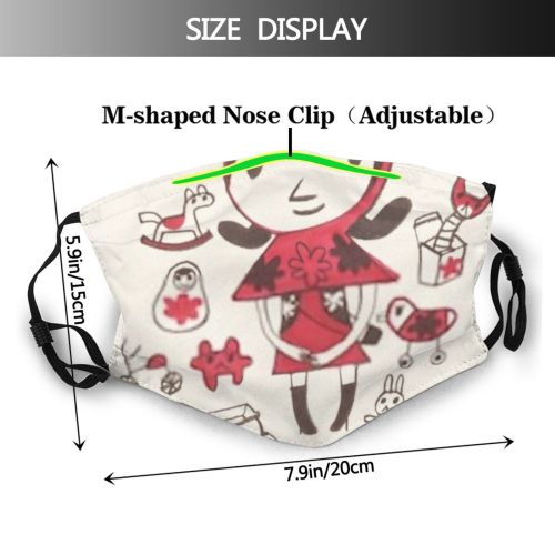 yanfind Abstract Innocence Happiness Professional Artwork Little Cute Smiling Box Tale Cheerful Child Dust Washable Reusable Filter and Reusable Mouth Warm Windproof Cotton Face