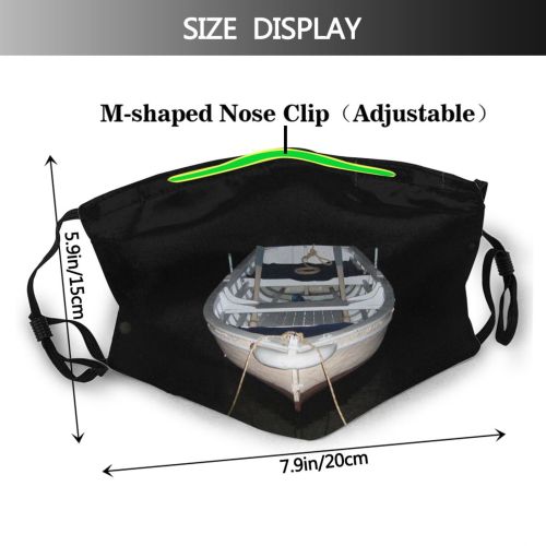 yanfind Greece Watercraft Transportation Naval Sea Night Yacht Vehicle Boating Architecture Luxury Ship Dust Washable Reusable Filter and Reusable Mouth Warm Windproof Cotton Face