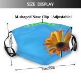 yanfind Blossom Gerbera Sky Flower Spring Plant Macro Sunshine Beautiful Floral Summer Botanical Dust Washable Reusable Filter and Reusable Mouth Warm Windproof Cotton Face