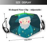 yanfind Isolated Smile Horror Moon Mystic Kind Halloween Wizard Cute Wonder Fantasy Old Dust Washable Reusable Filter and Reusable Mouth Warm Windproof Cotton Face
