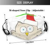 yanfind Crazy Bird Free Artwork Little Christmas Cute Xmas Doodle Wearing Quirky Art Dust Washable Reusable Filter and Reusable Mouth Warm Windproof Cotton Face