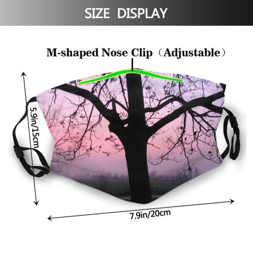 yanfind Mystic Winter Separate Spiritual Morning Natural Wintry Atmospheric Woody Metaphysical Crosswise Symmetry Dust Washable Reusable Filter and Reusable Mouth Warm Windproof Cotton Face