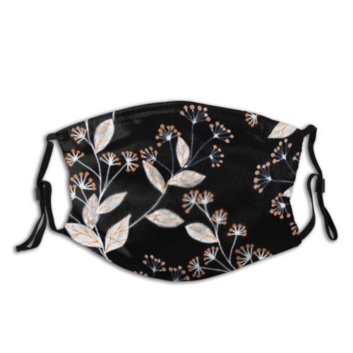yanfind Abstract Garden Elegant Decor Fashion Cute Seamless Colorful Natural Summer Vintage Design   Dust Washable Reusable Filter and Reusable Mouth Warm Windproof Cotton Face