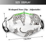 yanfind Isolated Cat Kitty Zodiac Posing Stencil Collage Sleeping Pose Pet Astrology Tail Dust Washable Reusable Filter and Reusable Mouth Warm Windproof Cotton Face