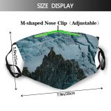 yanfind Ice Glacier Frosty Mountain Rock Peaks Frozen Exploration Mountains Winter Outdoors Crevices Dust Washable Reusable Filter and Reusable Mouth Warm Windproof Cotton Face