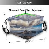yanfind Idyllic Lake Sunset Norway Hike Dawn Storm Mountain Sea Scandinavia Clouds Tourism Dust Washable Reusable Filter and Reusable Mouth Warm Windproof Cotton Face