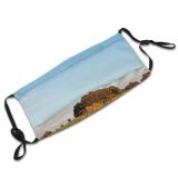 yanfind Grassland Steppe Cloud Landscape Sky Trees Fall Savanna Tree Natural Rock Autumn Dust Washable Reusable Filter and Reusable Mouth Warm Windproof Cotton Face