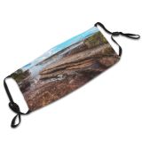 yanfind Idyllic Lake Mossy Rock Clouds Geological Daytime Tranquil River Geology Scenery Mountains Dust Washable Reusable Filter and Reusable Mouth Warm Windproof Cotton Face