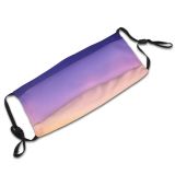 yanfind Design Fantasy Defocused Sunset Paints Vitality Freedom Softness Gradient Watercolor Event Abstract Dust Washable Reusable Filter and Reusable Mouth Warm Windproof Cotton Face
