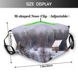 yanfind Winter Home Winter Natural Atmospheric Morning Area Rural Branch Landscape Sky Snow Dust Washable Reusable Filter and Reusable Mouth Warm Windproof Cotton Face
