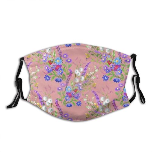 yanfind  Spring Flower Gently Garden Flora Blooming ness Romantic Plant Watercolor Springtime Dust Washable Reusable Filter and Reusable Mouth Warm Windproof Cotton Face