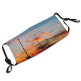 yanfind Idyllic Lamps Afterglow Sunset Dawn Clouds Tranquil Backlit Scenery Outdoors Sky Dusk Dust Washable Reusable Filter and Reusable Mouth Warm Windproof Cotton Face
