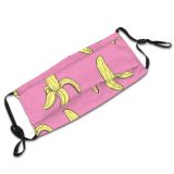 yanfind Isolated Vitamin Fashion Cute Vegetarian Seamless Natural Beauty Bananas Summer Doodle Vegan Dust Washable Reusable Filter and Reusable Mouth Warm Windproof Cotton Face