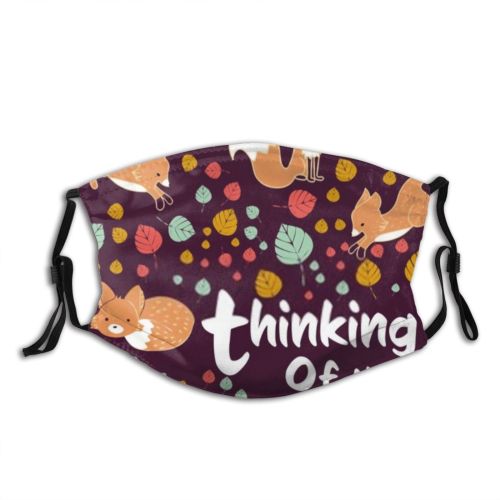 yanfind Childish Cute Mascot Fox Wildlife Kid Doodle Child Simple Baby Beautiful Children Dust Washable Reusable Filter and Reusable Mouth Warm Windproof Cotton Face