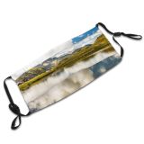 yanfind Idyllic Lake Mountain Clouds Daytime Tranquil Scenery Mountains Peak Italie Outdoors Wilderness Dust Washable Reusable Filter and Reusable Mouth Warm Windproof Cotton Face