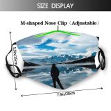 yanfind Ice Patagonia Lake Daylight Frost Frosty Mountain Snowy Icy Clouds Frozen Backlit Dust Washable Reusable Filter and Reusable Mouth Warm Windproof Cotton Face