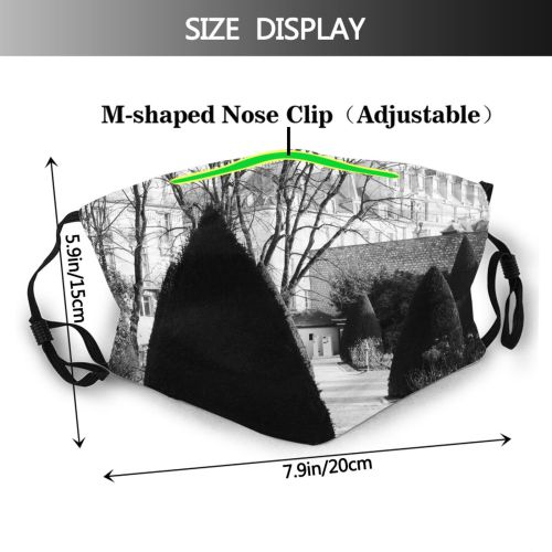 yanfind Rodin Woody Light Cone Classic Rock Detail Paris Tree Architecture France Trees Dust Washable Reusable Filter and Reusable Mouth Warm Windproof Cotton Face