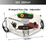 yanfind Isolated Cute Big Engineer Mechanic Technology Design Science Art Cyborg Happy Worker Dust Washable Reusable Filter and Reusable Mouth Warm Windproof Cotton Face