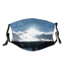 yanfind Cloud Sky Tree Morning Winter Atmospheric Freezing Snow Daytime Wilderness Snow Dust Washable Reusable Filter and Reusable Mouth Warm Windproof Cotton Face