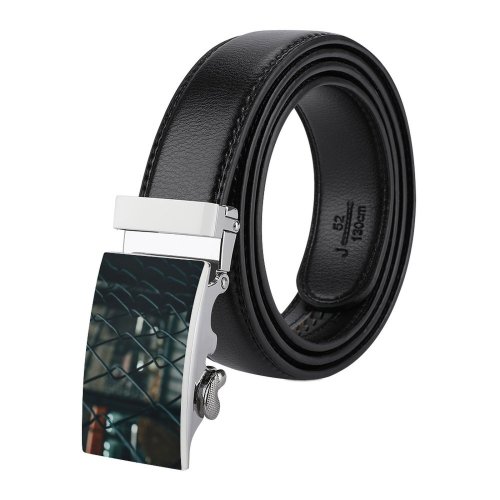 yanfind Belt  Focus Dark Design Fence Connection Wire Barb Light  Wires Abstract Men's Dress Casual Every Day Reversible Leather Belt