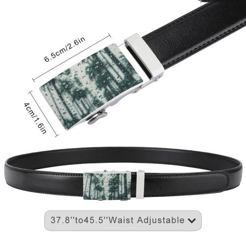 yanfind Belt  Dew Design Shining Palm Insubstantial Window Mist  Droplets Glass Men's Dress Casual Every Day Reversible Leather Belt