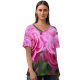 yanfind V Neck T-shirt for Women Poznań Geranium Petals Rose Spring Petal Peony Wallpapers Plant Polska Garden Summer Top  Short Sleeve Casual Loose