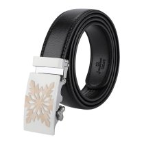 yanfind Belt UK Simplicity Homemade Season Snowflake Craft Individuality Winter Snow Tradition Creativity Decoration Men's Dress Casual Every Day Reversible Leather Belt