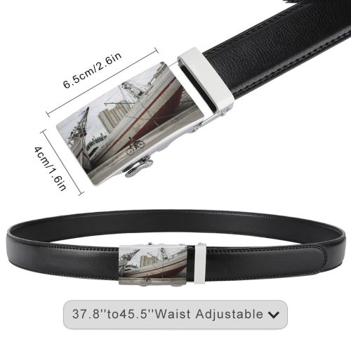 yanfind Belt Bike Boats Port Marine Pier Rope Travel Watercrafts Building Cycling Transportation Outdoors Men's Dress Casual Every Day Reversible Leather Belt