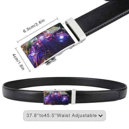 yanfind Belt  Festival Street City  Performance Lights Evening Crowd Energy Audience Tents Men's Dress Casual Every Day Reversible Leather Belt