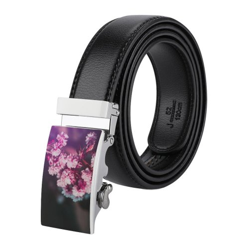 yanfind Belt  Delicate Branch Blossoms Flowers Season Growth Blooming Garden Pretty Outdoors Cherry Men's Dress Casual Every Day Reversible Leather Belt