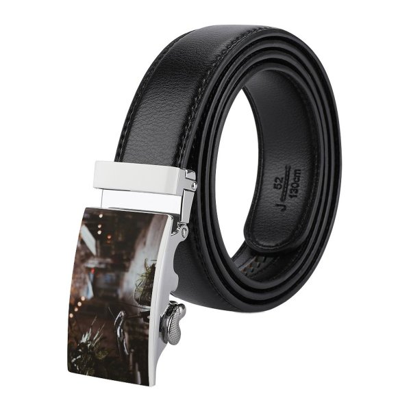 yanfind Belt Bike Plants  Tree Street Dark Travel Pavement Wheel Transportation Outdoors Vintage Men's Dress Casual Every Day Reversible Leather Belt