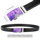 yanfind Belt  Focus Butterfly Shining Wing Illuminated Lights Insect Depth Field Macro Blurry Men's Dress Casual Every Day Reversible Leather Belt