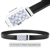 yanfind Belt Spanish Portuguese Arabic Flooring Mexican Seamless Ceramics Porcelain Flower Retro Moroccan Tradition Men's Dress Casual Every Day Reversible Leather Belt